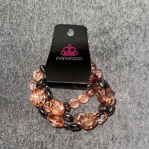 Paparazzi- Pink and Silver Interlinked Bracelet